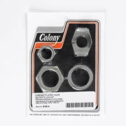 #8160-4 Rear Axle Nut And Lock Kit - Big Twins 1930 - 72 - Chrome Plated