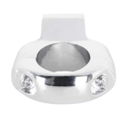 Motorcycle Mirror Clamp - Chrome - For 1 Inch Handlebars -Motor Parts Shop 002282 Cycle Standard MotorcycleMirrorClamp Chrome for1inchHandlebars 3