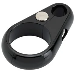 Clutch / Brake Cable Clamp - Black - For 1 Inch Frame Tubing -Motor Parts Shop 003344 Lowbrow Customs Black Cable Guide 1 in 3 8 in 1
