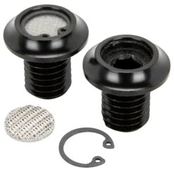 Radius Breather Bolts For Harley-Davidson Evo - Black ED