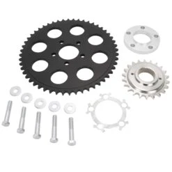 Belt To Chain Conversion Kit Harley 1200 Sportster 2004 & Up - Black Sprocket
