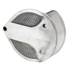 Fish Scale Air Cleaner Cover For S&S Super E/G - Semi Polished