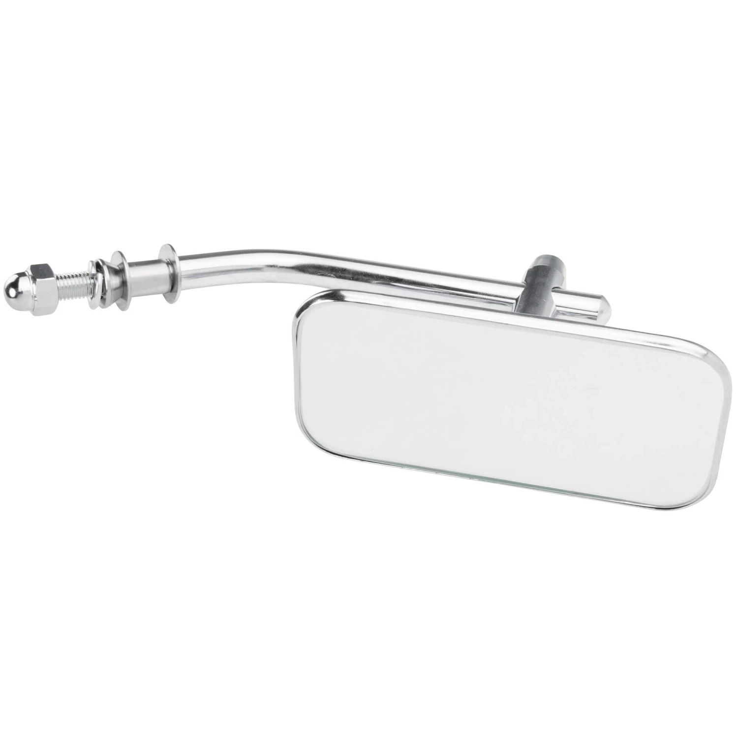 Rectangular Motorcycle Mirror - Perch Mount - Chrome 4 Rectangular Motorcycle Mirror - Perch Mount - Chrome - Image 2
