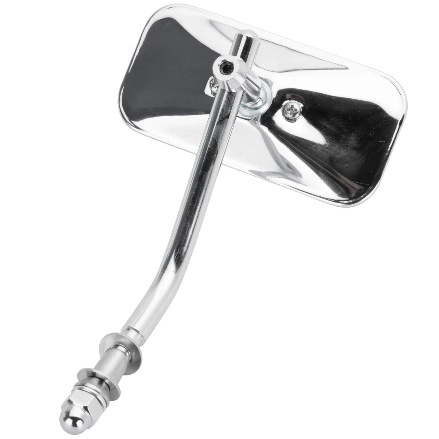 Rectangular Motorcycle Mirror - Perch Mount - Chrome 7 Rectangular Motorcycle Mirror - Perch Mount - Chrome - Image 5