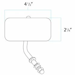 Rectangular Motorcycle Mirror - Perch Mount - Chrome 13 Rectangular Motorcycle Mirror - Perch Mount - Chrome -Motor Parts Shop 006466 006467 cycle standard regctangular mirror specs
