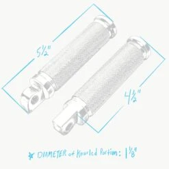 Pursuit Foot Peg Set - Raw Aluminum -Motor Parts Shop 006476 006479 006482 pursuit foot pegs specs