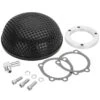 Mesh Air Cleaner - Black - Harley-Davidson CV Carb Sportster And Big Twin -Motor Parts Shop 006953 cycle standard mesh air cleaner black cv 1
