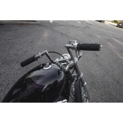 Finned 1" Handlebar Risers - Aluminum -Motor Parts Shop 006957 Lowbrow Customs Finned1 HandlebarRisers Aluminum 1