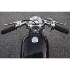 Finned 1" Handlebar Risers - Aluminum -Motor Parts Shop 006957 Lowbrow Customs Finned1 HandlebarRisers Aluminum 2