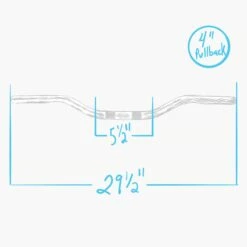Scrambler Handlebars - 1 Inch - Black 19 Scrambler Handlebars - 1 Inch - Black -Motor Parts Shop 008171 009249 cycle standard super bar handlebars 1 inch specs 1