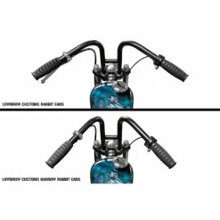 Rabbit Ears Handlebars - 1 Inch - Black -Motor Parts Shop 008776 lowbrow customs rabbit ears handlebars 1 inch black comparison