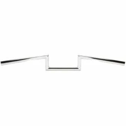 Z Bar Handlebars - 1 Inch - 4 Inch Rise - Chrome -Motor Parts Shop 009252 cycle standard z bar handlebars 4 in rise chrome dimpled 3