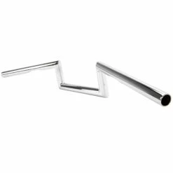 Z Bar Handlebars - 1 Inch - 4 Inch Rise - Chrome -Motor Parts Shop 009252 cycle standard z bar handlebars 4 in rise chrome dimpled 4