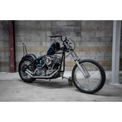 Z Bar Handlebars - 1 Inch - 4 Inch Rise - Black -Motor Parts Shop 009253 cycle standard z bar handlebars 1in 4in rise black 2