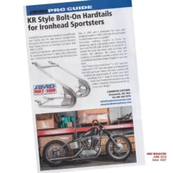 KR Style Bolt-On Hardtail Rear Frame Section For 1967 - 1978 H-D Ironhead Sportster -Motor Parts Shop 009611 lowbrow customs kr style bolt on hardtail amdscan