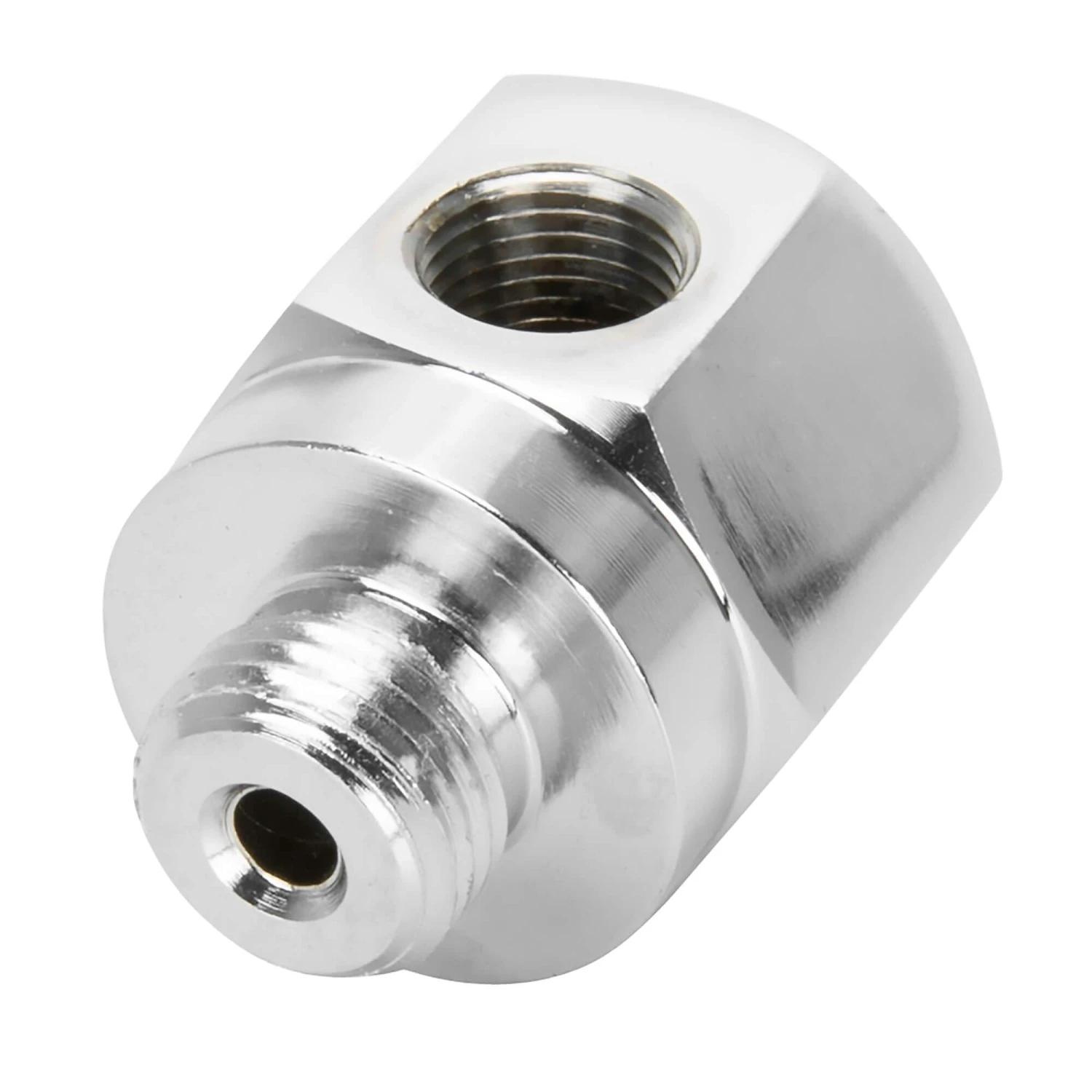 Rocker Box Oil Pressure Gauge Adapter Fitting - Chrome - 1971 - Up Harley-Davidson Shovelhead, 1971 - 1985 Sportster 4 Rocker Box Oil Pressure Gauge Adapter Fitting - Chrome - 1971 - Up Harley-Davidson Shovelhead, 1971 - 1985 Sportster - Image 2