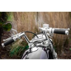 Black Heart Motorcycle Mirror - Perch Mount - Black -Motor Parts Shop 010331 heartthrob motorcycle mirror perch mount chrome web2 ff1106c0 eee5 40e6 a788 92cdc3c5de35