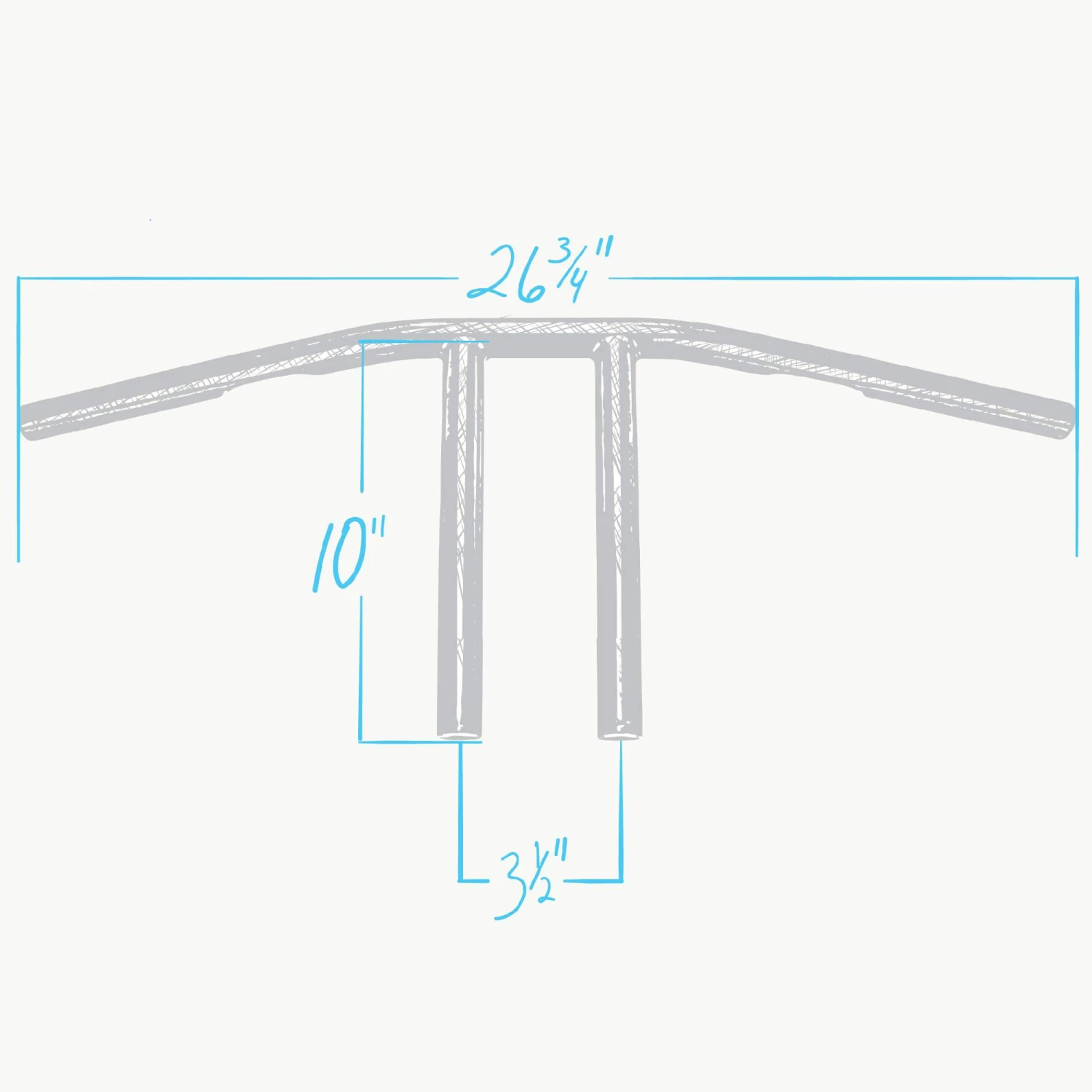 T-Bars Handlebars - 10 Inch Rise - 1 Inch - Chrome 5 T-Bars Handlebars - 10 Inch Rise - 1 Inch - Chrome - Image 3