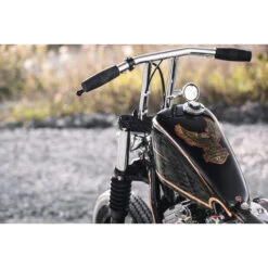 T-Bars Handlebars - 10 Inch Rise - 1 Inch - Chrome 28 T-Bars Handlebars - 10 Inch Rise - 1 Inch - Chrome -Motor Parts Shop 010524 Lowbrow Customs T BarsHandlebars 10inchRise 1inch Chrome 14