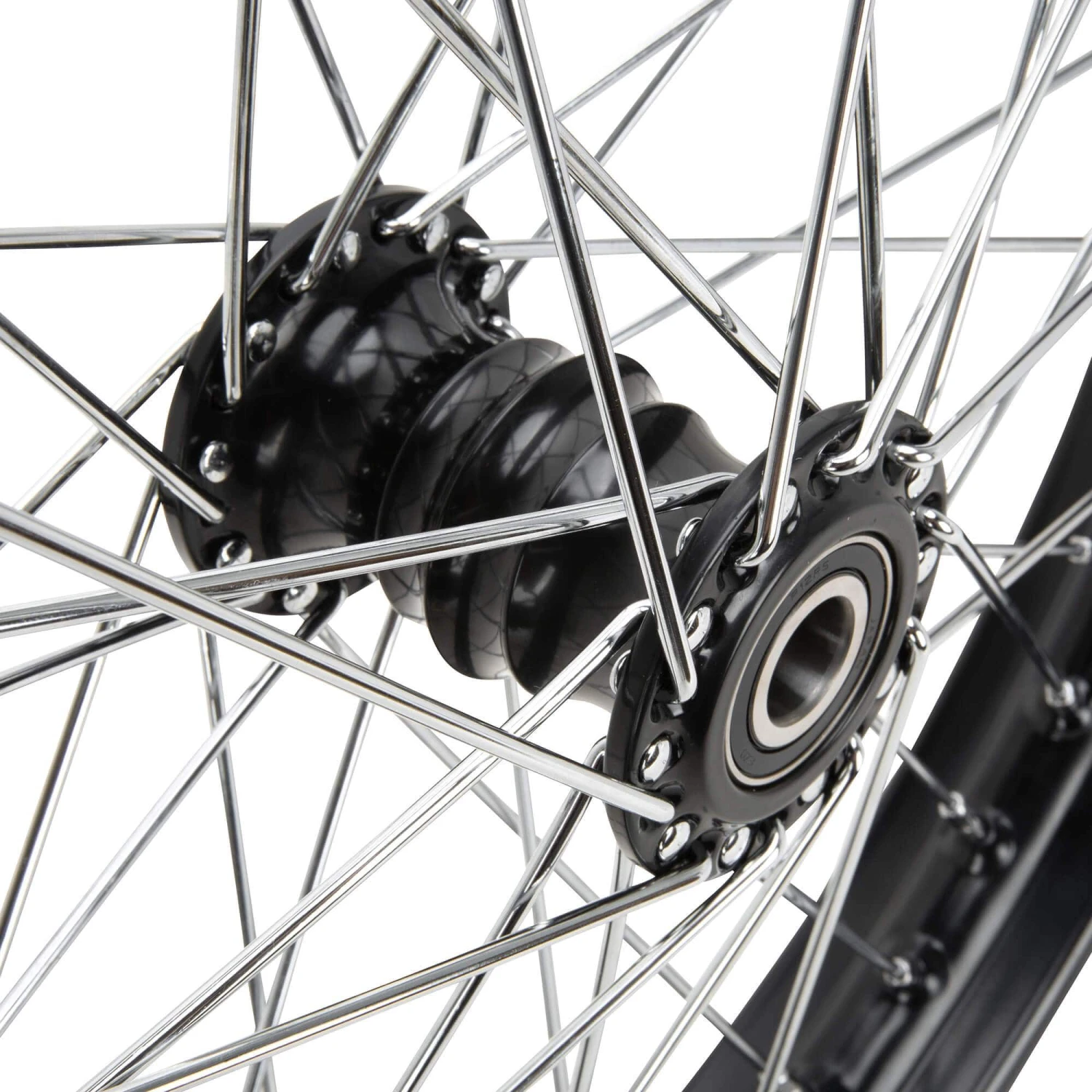 Complete 21 Inch Ribbed Spool Hub Chopper Wheel - 3/4 Inch Bearings - Black 9 Complete 21 Inch Ribbed Spool Hub Chopper Wheel - 3/4 Inch Bearings - Black - Image 7