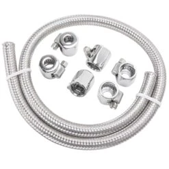 1/4 Inch Braided Stainless Fuel Line Kit