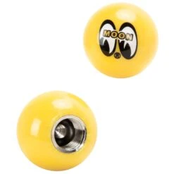 Yellow Moon Air Valve Caps -Motor Parts Shop 011035 Mooneyes Yellow Moon Air Valve Caps 3