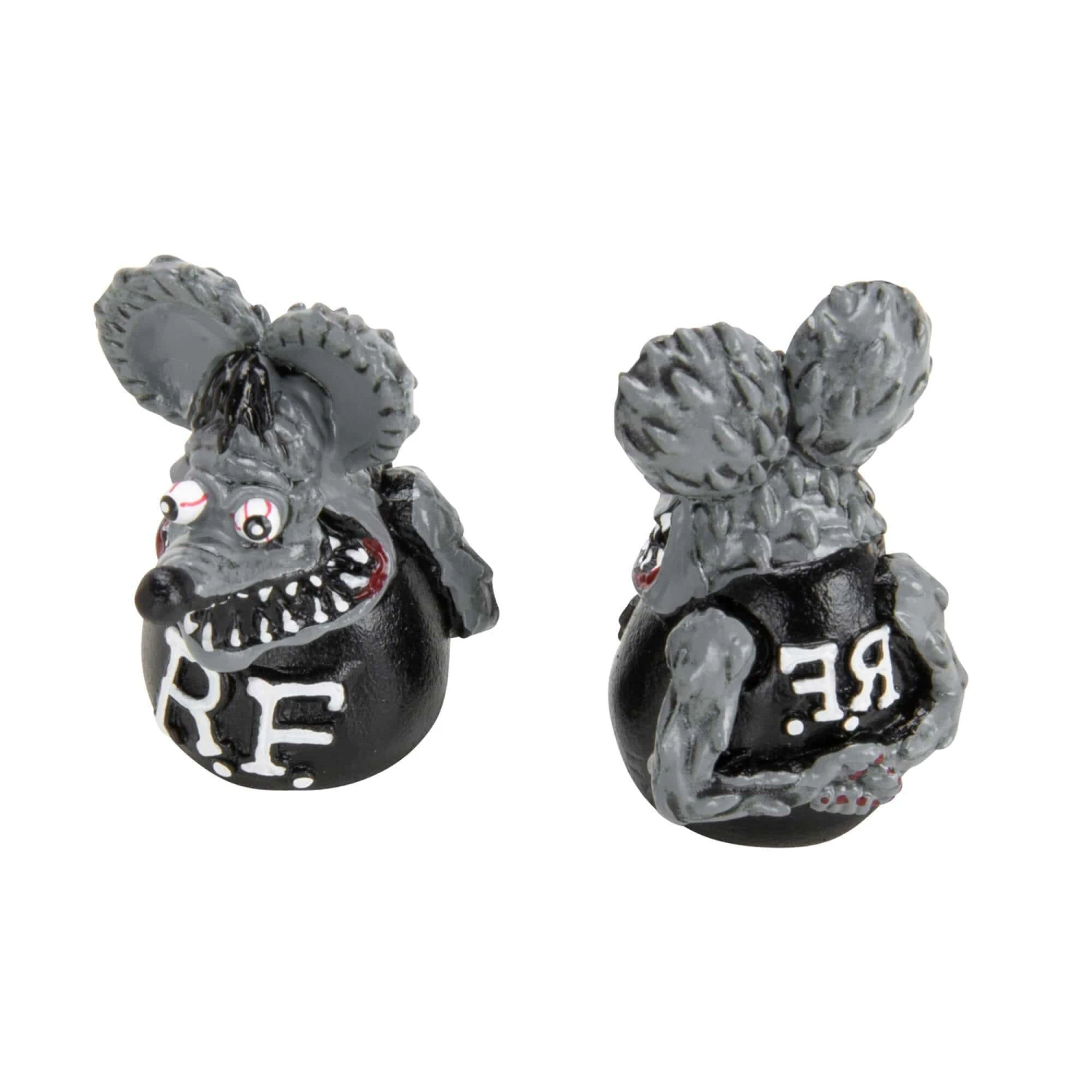 Rat Fink Air Valve Caps - Gray 3 Rat Fink Air Valve Caps - Gray