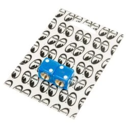 Dice Air Valve Caps - Blue -Motor Parts Shop 011040 Mooneyes Dice Air Valve Caps Blue 3