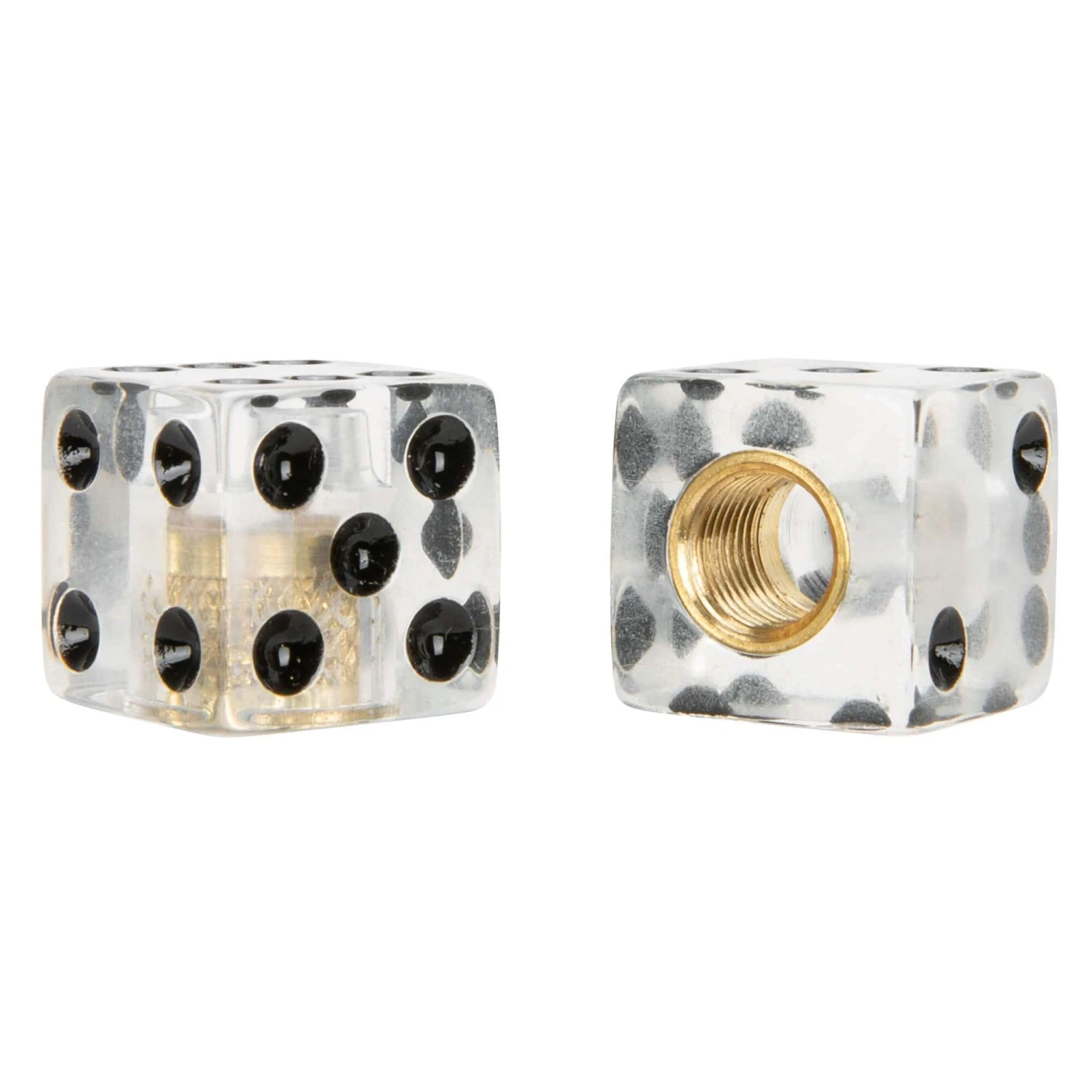 Dice Air Valve Caps - Clear 3 Dice Air Valve Caps - Clear