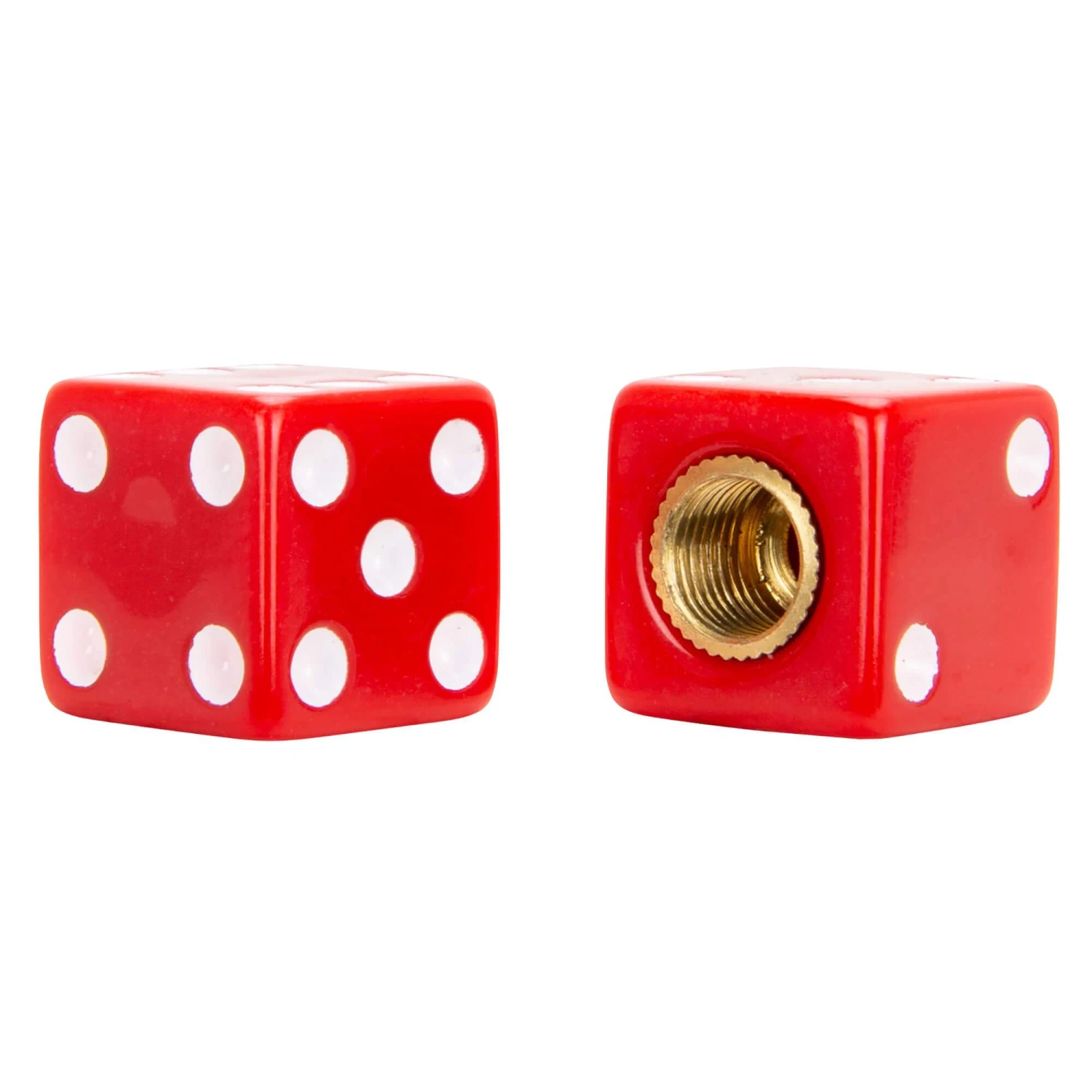 Dice Air Valve Caps - Red 3 Dice Air Valve Caps - Red