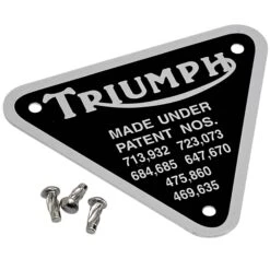 Triumph Patent Plate With Rivets