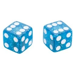 Glitter Dice Air Valve Caps - Blue -Motor Parts Shop 012374 Mooneyes Glitter Dice Air Valve Caps Blue 3