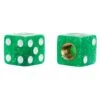 Glitter Dice Air Valve Caps - Green -Motor Parts Shop 012375 Mooneyes Glitter Dice Air Valve Caps Green 2