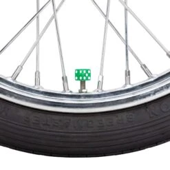 Glitter Dice Air Valve Caps - Green -Motor Parts Shop 012375 Mooneyes Glitter Dice Air Valve Caps Green 5