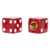Glitter Dice Air Valve Caps - Red -Motor Parts Shop 012376 Mooneyes Glitter Dice Air Valve Caps Red 2