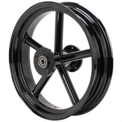 Round Spoke Invader 16 X 3.5 Dual Flange Rear Wheel - Gloss Black -Motor Parts Shop 013203 Led Sled RoundSpokeInvader16x3.5DualFlangeRearWheel GlossBlack 3