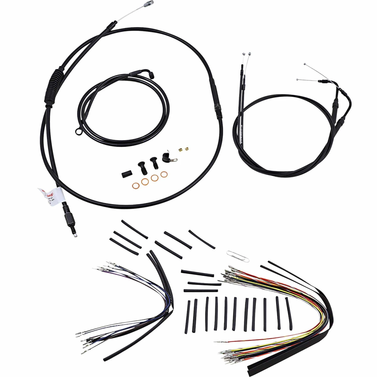 Complete Handlebar Cable/Brake Line Kit For 16" Ape Hanger Handlebars 07-10 FLST/C/F/N 4 Complete Handlebar Cable/Brake Line Kit For 16" Ape Hanger Handlebars 07-10 FLST/C/F/N - Image 2