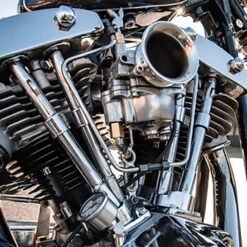 Old-STF Cycle Shovelhead Aluminum Carburetor Intake Support Bracket -Motor Parts Shop 013852 OLD STF SHOVELHEAD CARBURETOR INTAKE SUPPORT BRACKET ALUMINUM 1