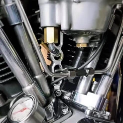 Old-STF Cycle Shovelhead Aluminum Carburetor Intake Support Bracket -Motor Parts Shop 013852 OLD STF SHOVELHEAD CARBURETOR INTAKE SUPPORT BRACKET ALUMINUM 3