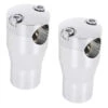 3 Inch Chrome Tapered Handlebar Riser Set - Through Bolt Design -Motor Parts Shop 013942 V Twin MFG 3inchChromeTaperedHandlebarRiserSet ThroughBoltDesign 5