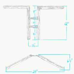 Skid Bars Handlebars - Black Powdercoat -Motor Parts Shop 015039 015040 Martian Machine Skid Bars SPECS 2bc92d01 1e4f 40a1 a5c9 71e982bf6ac9