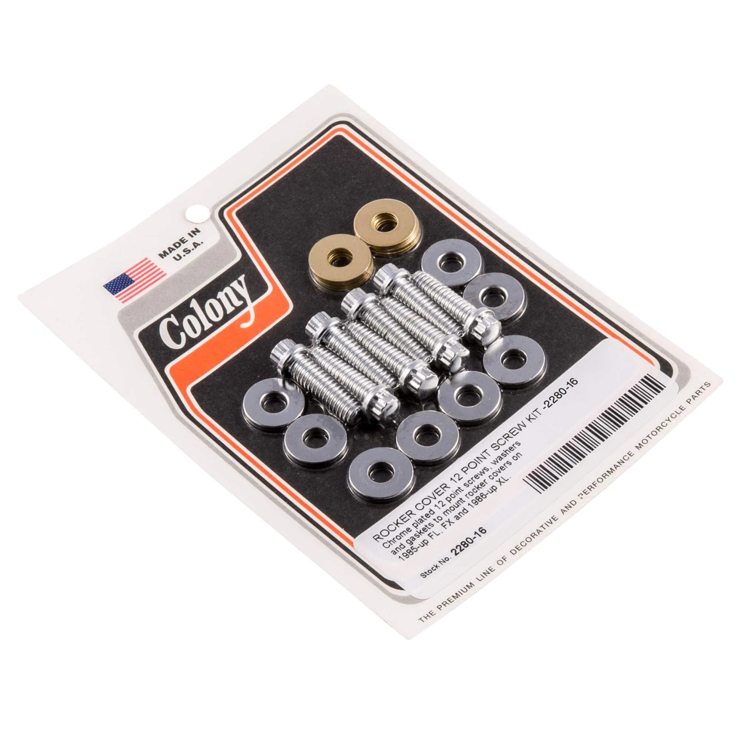 #2280-16 Rocker Cover Chrome 12 Point Screw Kit Harley FL FX XL 86-up 3 #2280-16 Rocker Cover Chrome 12 Point Screw Kit Harley FL FX XL 86-up