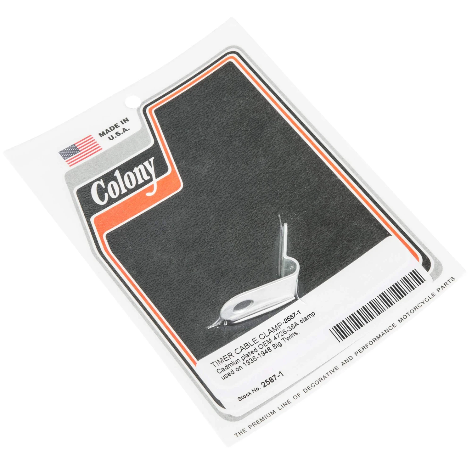 #2587-1 Timer Cable Clamp CAD Harley OEM 4726-36A Big Twins 1936-48 3 #2587-1 Timer Cable Clamp CAD Harley OEM 4726-36A Big Twins 1936-48