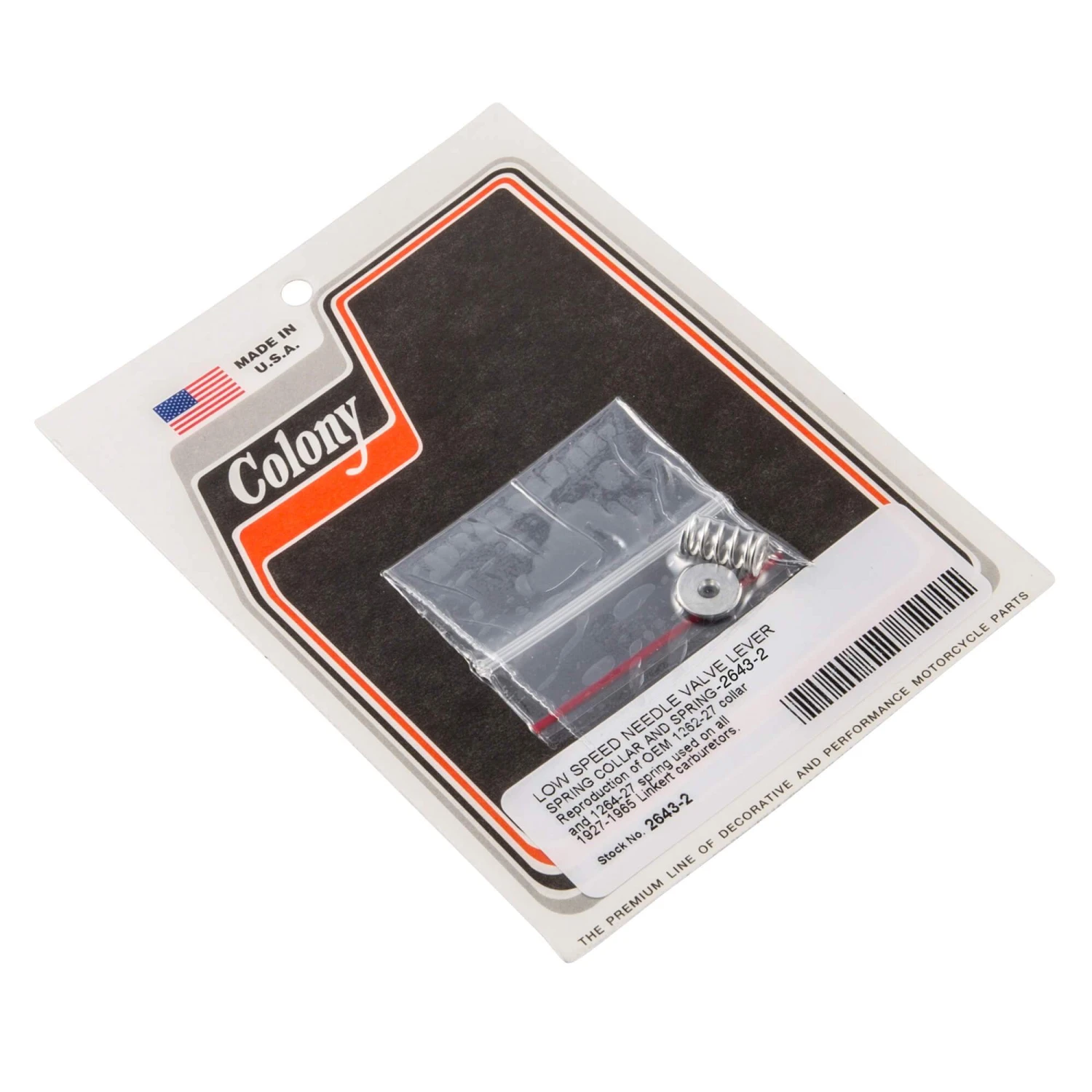 #2643-2 Linkert Carburetor Low Speed Needle Valve Lever Spring Collar Harley 3 #2643-2 Linkert Carburetor Low Speed Needle Valve Lever Spring Collar Harley