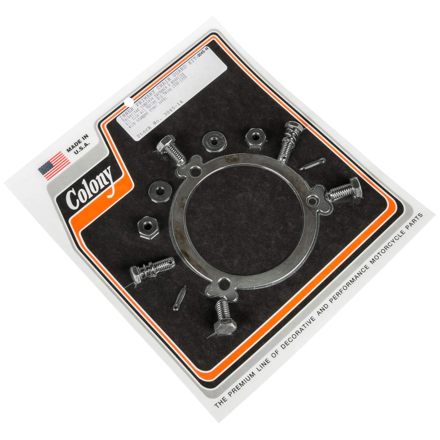 #3045-14 Inner Primary Chain Guard Kit Parkerized Harley Big Twins 1936-54 3 #3045-14 Inner Primary Chain Guard Kit Parkerized Harley Big Twins 1936-54