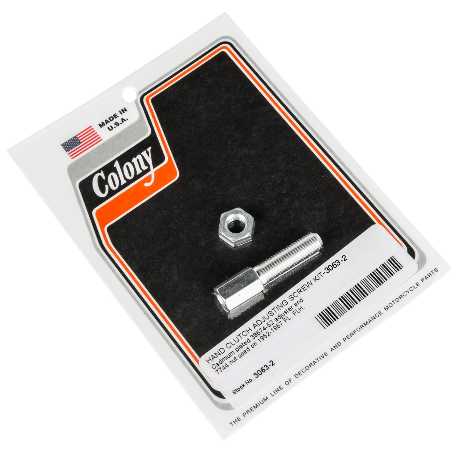 #3063-2 Hand Clutch Adjusting Screw CAD Harley FL FLH 52-67 3 #3063-2 Hand Clutch Adjusting Screw CAD Harley FL FLH 52-67