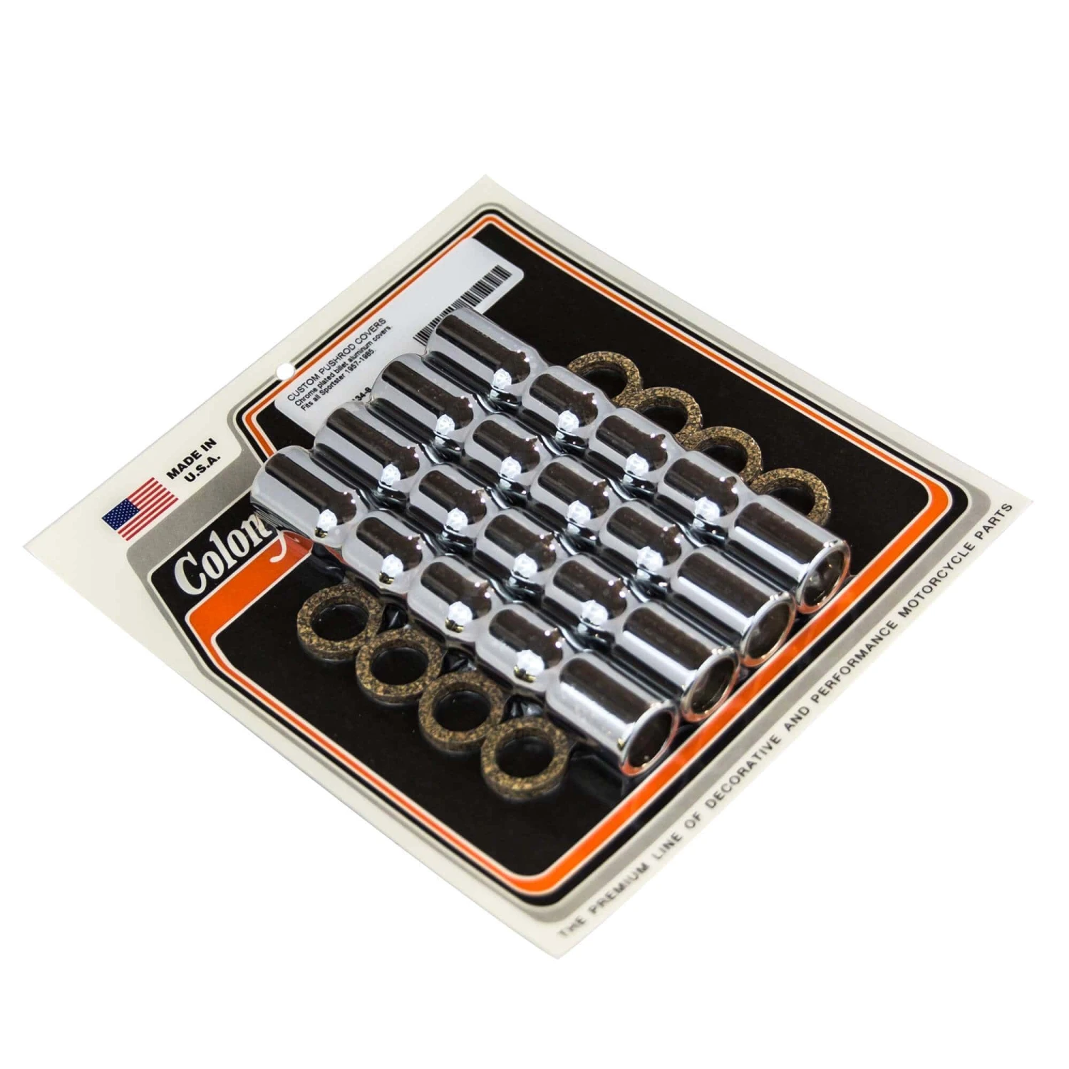 #7134-8 Custom Chrome Plated Aluminum Pushrod Covers Fit H-D Sportster 1957-79 3 #7134-8 Custom Chrome Plated Aluminum Pushrod Covers Fit H-D Sportster 1957-79