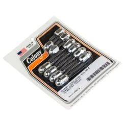 #7146-12 Chrome Plated Acorn Head Primary Cover Screw Kit Fits H-D 74's 1965-70