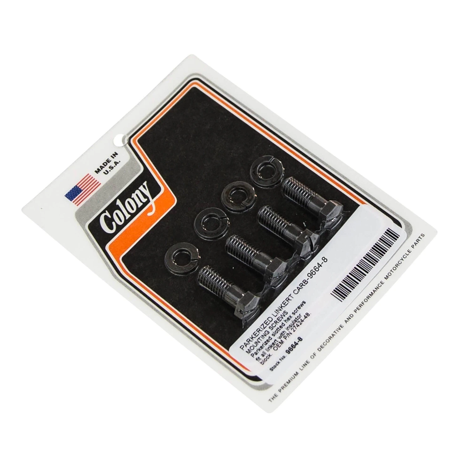 #9664-8 Parkerized Linkert Carb Mounting Screws Harley OEM 27424-48 3 #9664-8 Parkerized Linkert Carb Mounting Screws Harley OEM 27424-48