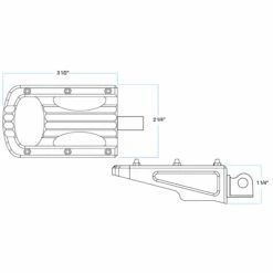 Punisher Foot Pegs H-D Classic - Black -Motor Parts Shop Punisher Classic Pegs Dimensions